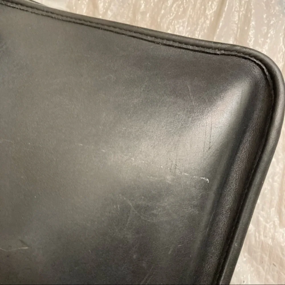 Coach black leather legacy zip bag 9966